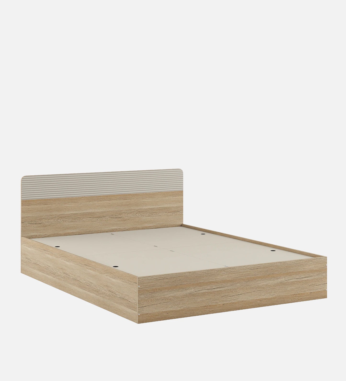 Kosmo Noah King Bed In Melamine Finish With Box Storage