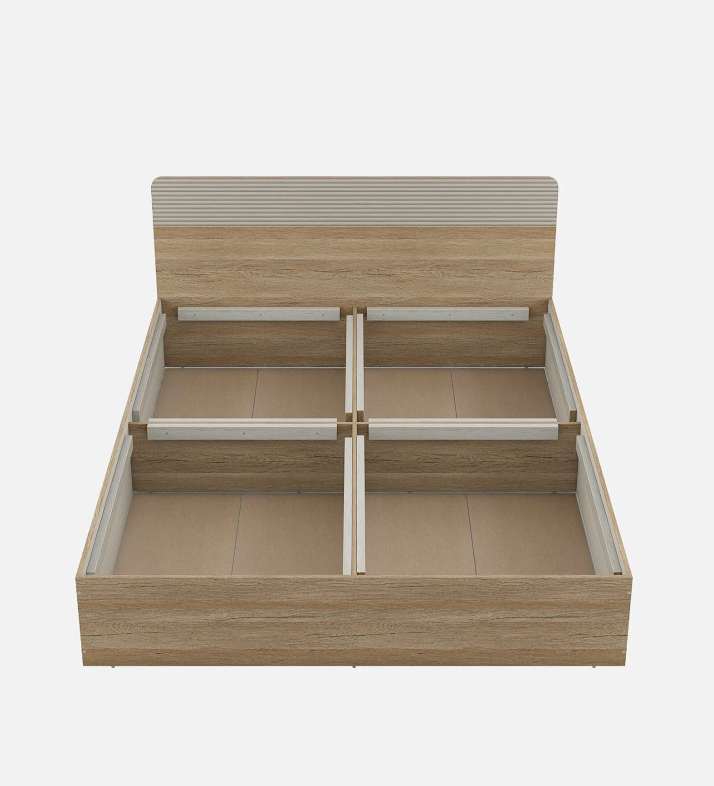 Kosmo Noah King Bed In Melamine Finish With Box Storage