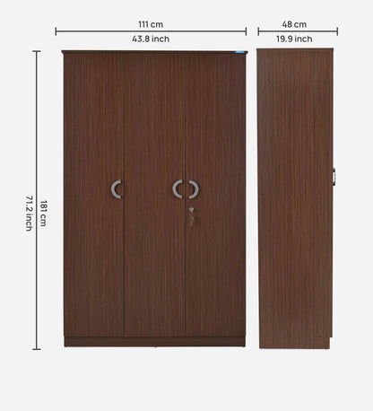 Massif 3 Door Wardrobe In Legno Oak Finish
