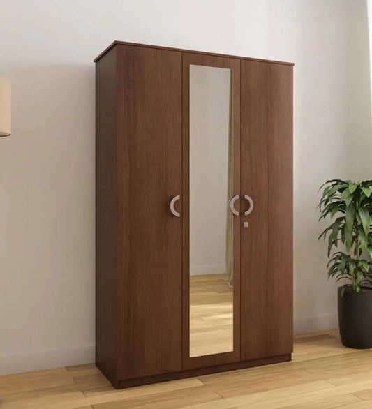 Massif 3 Door Wardrobe With Mirror In Legno Oak Finish