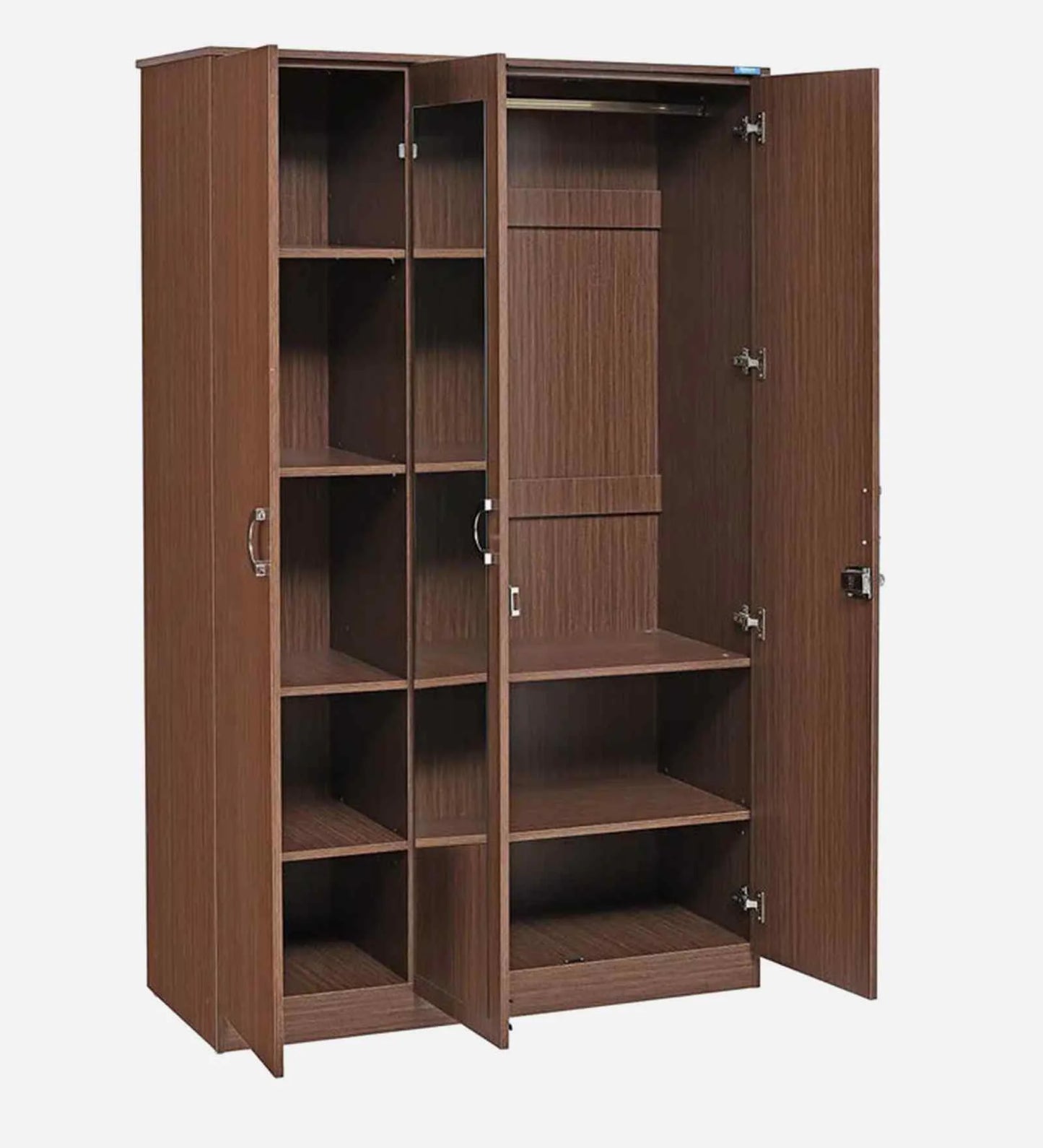 Massif 3 Door Wardrobe With Mirror In Legno Oak Finish