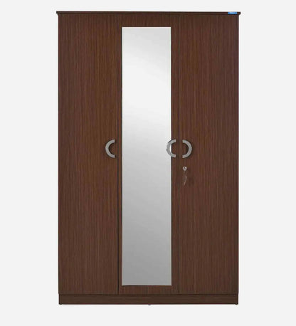 Massif 3 Door Wardrobe With Mirror In Legno Oak Finish
