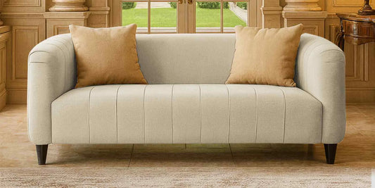 Niki Fabric 2 Seater Sofa In Ivory Cream Color