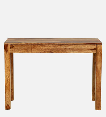 Nuevo Sheesham Wood Writing Table in Scratch Resistant Rustic Teak Finish