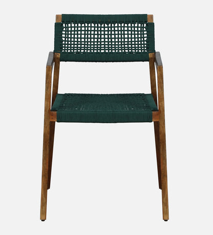 Oberzent Mango Wood Arm Chair In Natural Finish