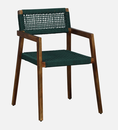 Oberzent Mango Wood Arm Chair In Natural Finish