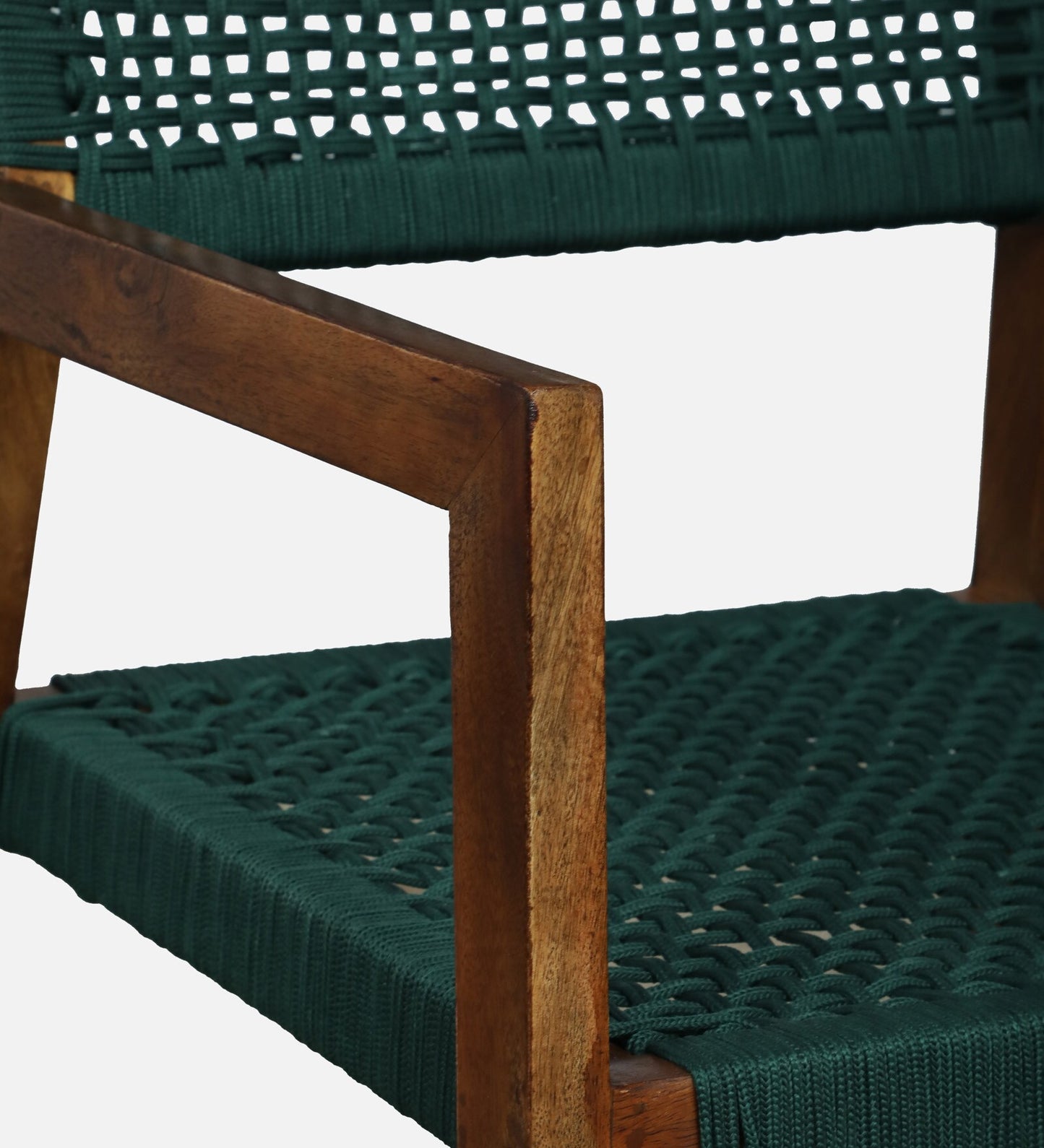 Oberzent Mango Wood Arm Chair In Natural Finish