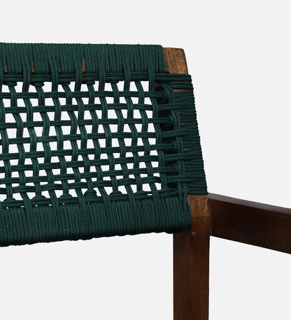 Oberzent Mango Wood Arm Chair In Natural Finish