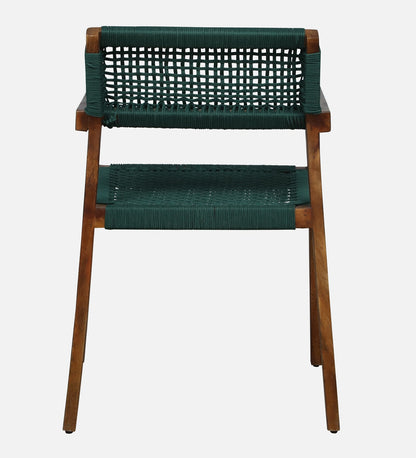 Oberzent Mango Wood Arm Chair In Natural Finish