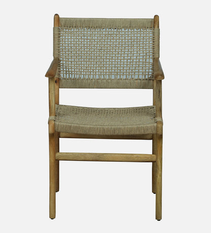 Obrovac Mango Wood Arm Chair In Natural Finish