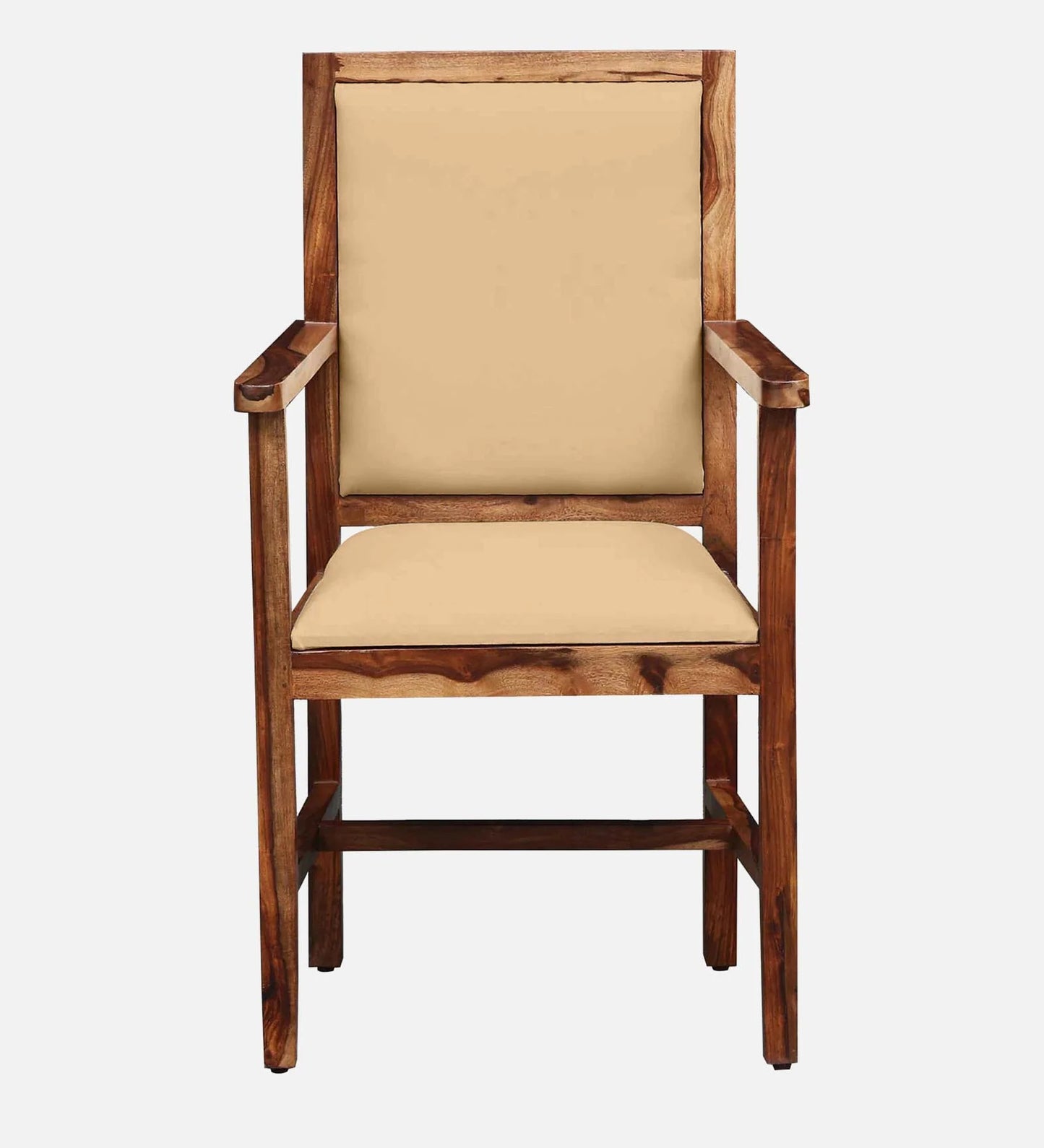 Peshtigo Sheesham Wood Arm Chair In Rustic Teak Finish