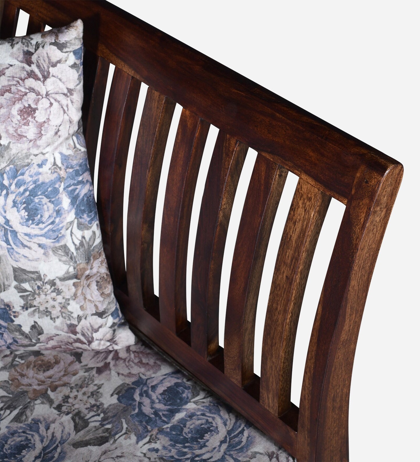 Radom Sheesham Wood 1 Seater Sofa In Provincial Teak Finish