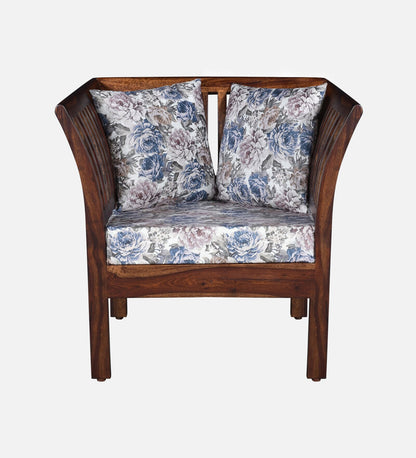 Radom Sheesham Wood 1 Seater Sofa In Provincial Teak Finish