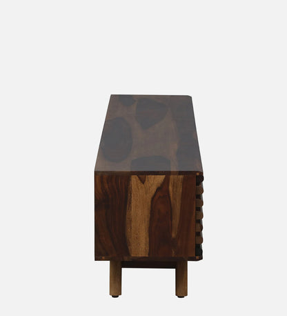Rennes Sheesham Wood TV Console In Scratch Resistant Provincial Teak Finish