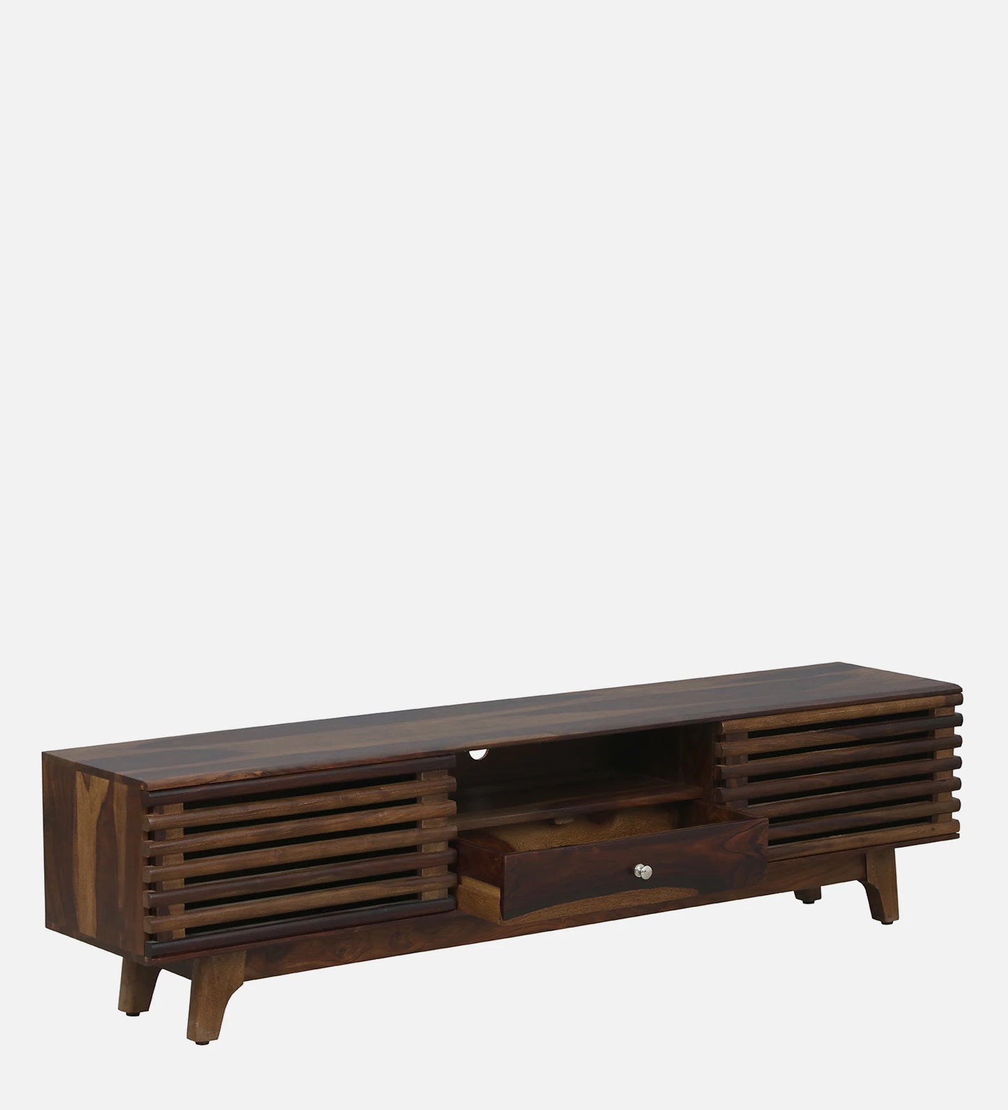 Rennes Sheesham Wood TV Console In Scratch Resistant Provincial Teak Finish