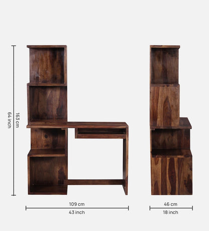 Savona Sheesham Wood Writing Table In Scratch Resistant Provincial Teak Finish