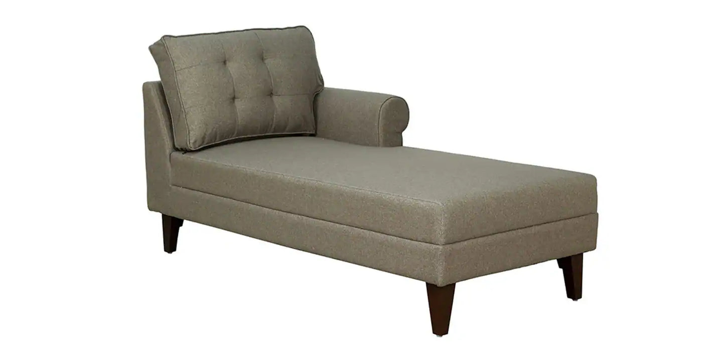 Serena Fabric LHS Sectional Sofa (3 + Lounger) In Sandy Brown Colour
