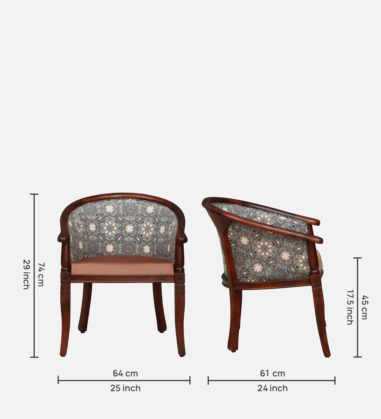 Stalley N Sheesham Wood Arm Chair In Honey Oak Finish