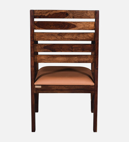 Stigen Sheesham Wood Arm Chair with Seat Cushion In Provincial Teak Finish