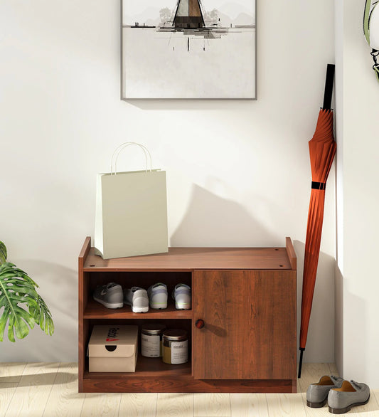 Takako Shoe Cabinet in Walnut Finish