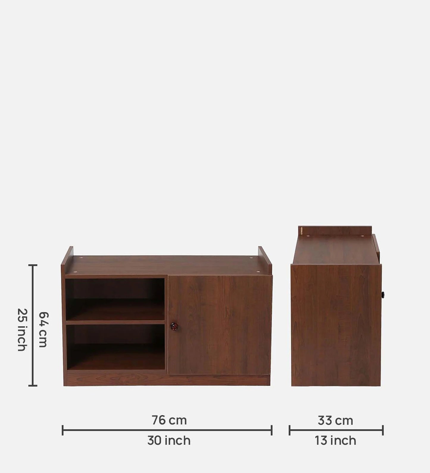Takako Shoe Cabinet in Walnut Finish