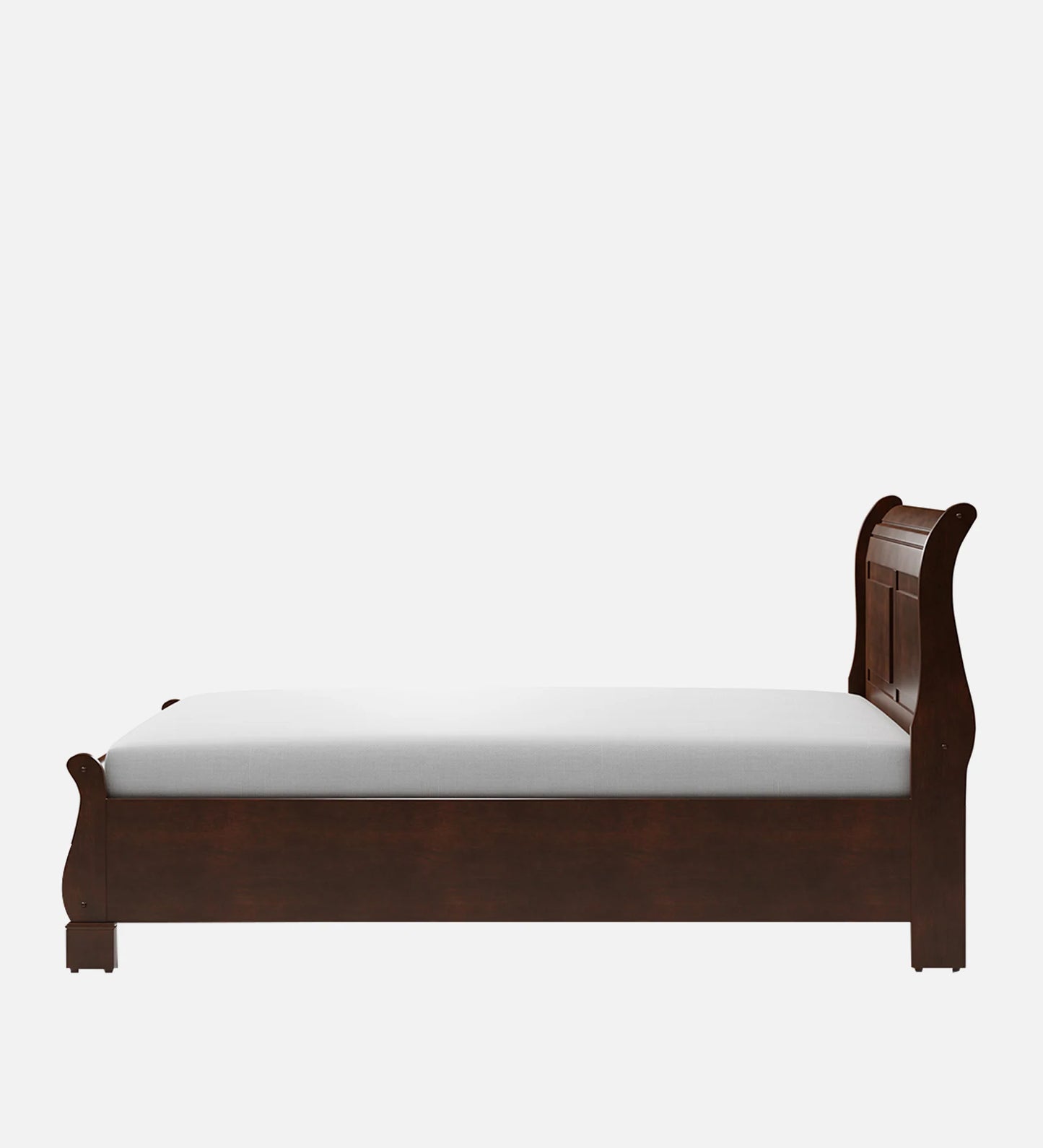 Texas Solid Wood Queen Size Bed In Brown Colour