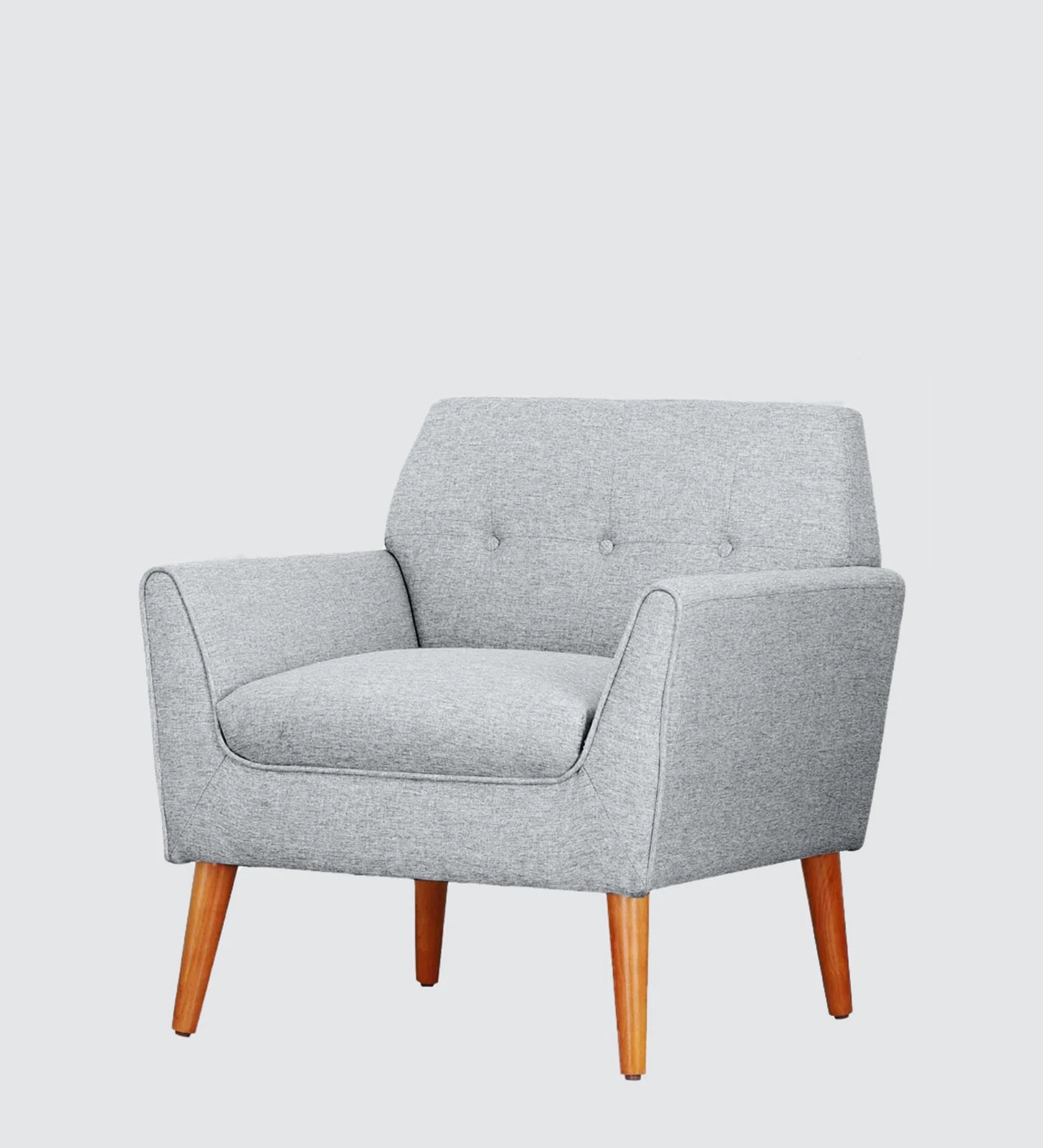 Thomas Fabric Lounge Chair in Grey Colour