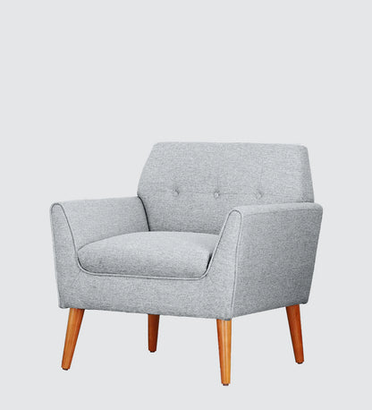 Thomas Fabric Lounge Chair in Grey Colour