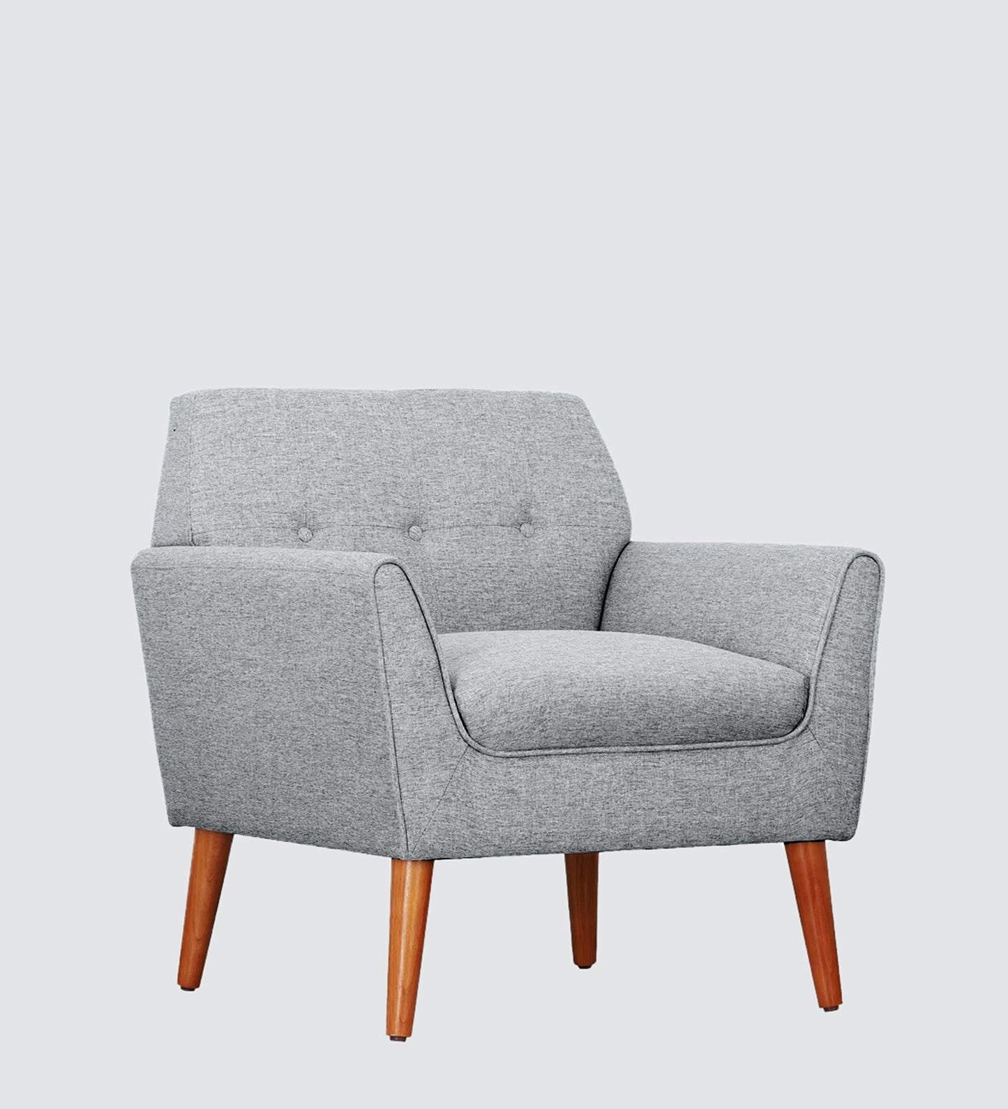 Thomas Fabric Lounge Chair in Grey Colour