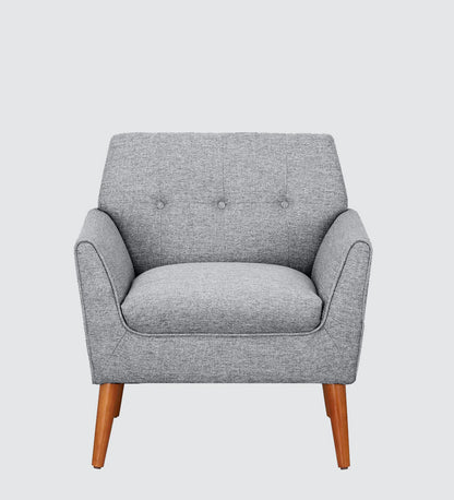 Thomas Fabric Lounge Chair in Grey Colour