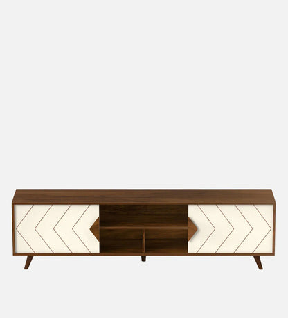 Wilbrome Tv Console In Brown Maple & Frosty Finish For Tv Upto 60"