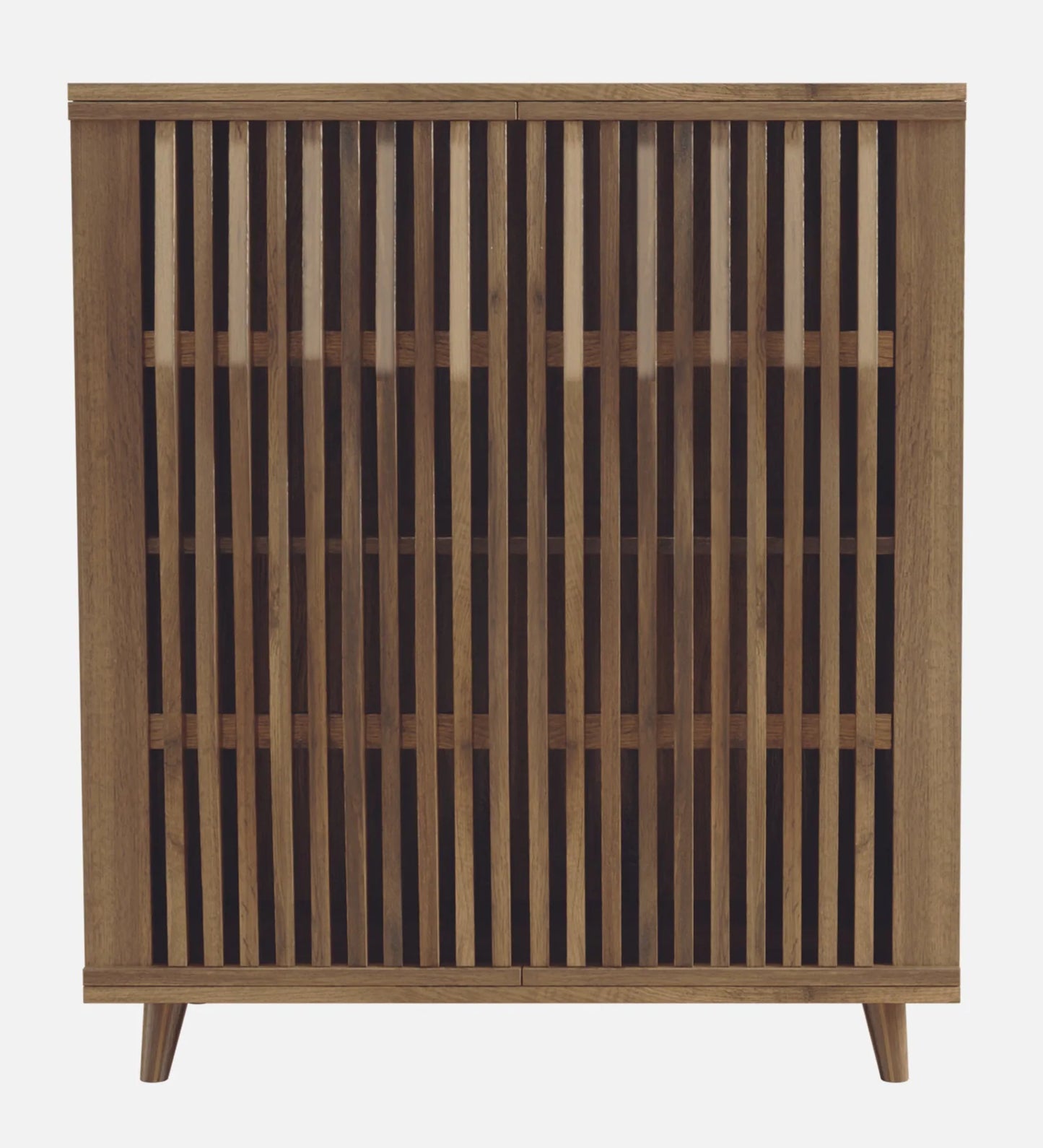Wotan Shoe Cabinet in Natural Walnut Finish