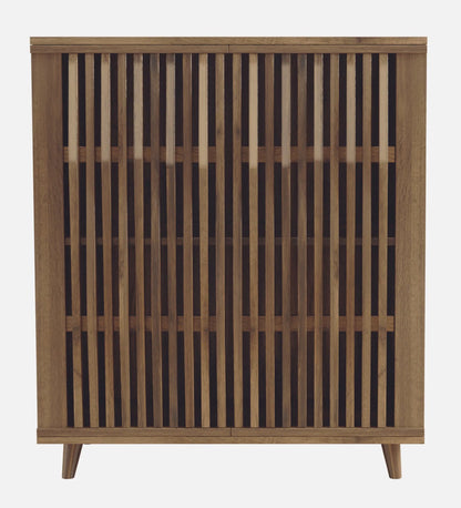 Wotan Shoe Cabinet in Natural Walnut Finish