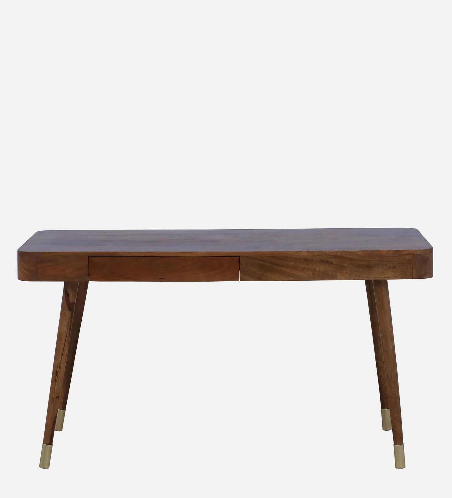 Zaragoza Solid Wood Writing Table In Rustic Teak Finish