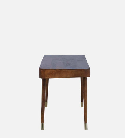 Zaragoza Solid Wood Writing Table In Rustic Teak Finish