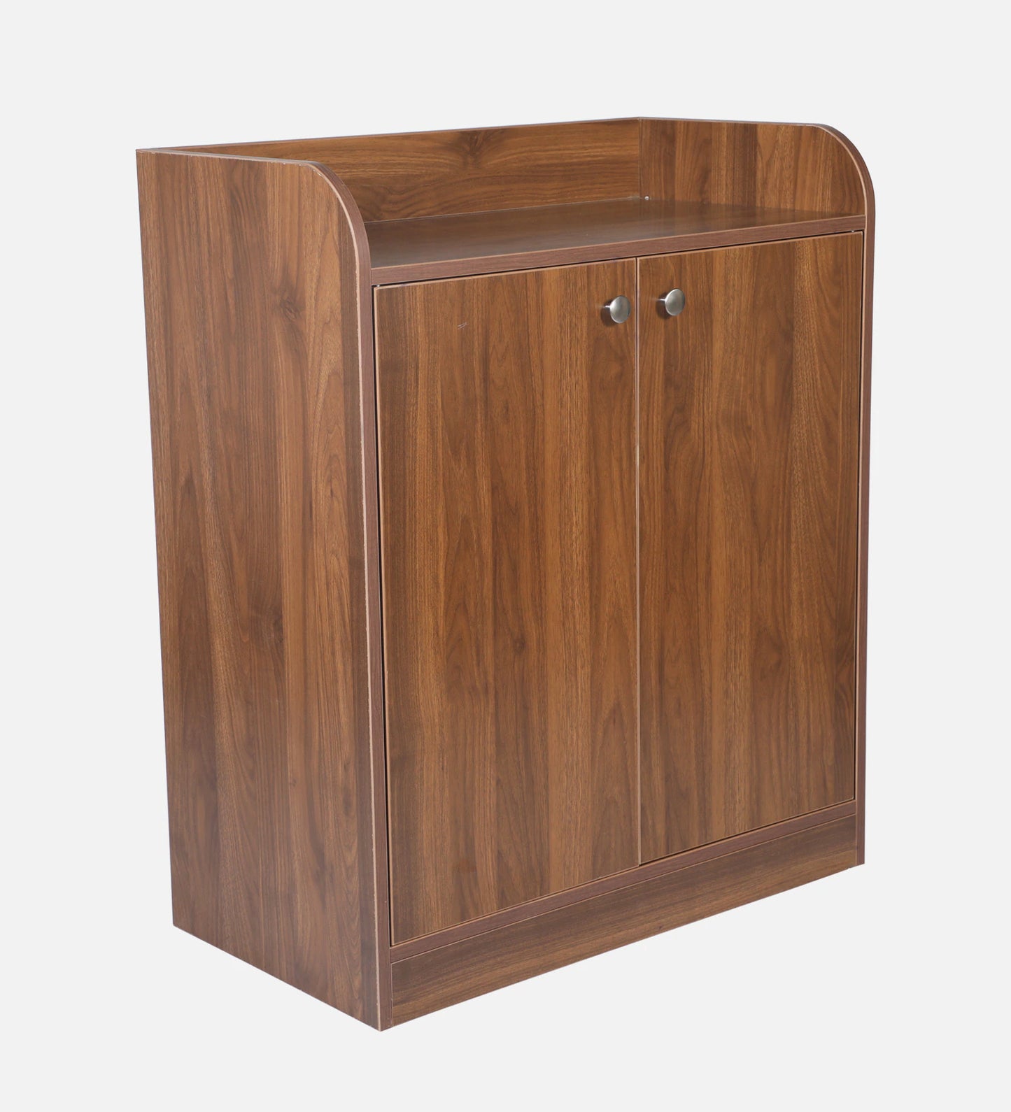 Zen 2 Door Shoe Cabinet In Columbian Walnut Finish