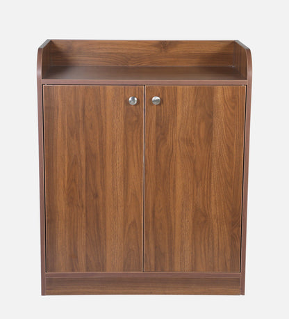 Zen 2 Door Shoe Cabinet In Columbian Walnut Finish