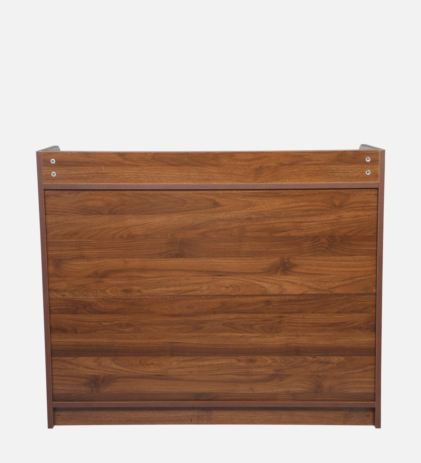 Zen 2 Door Shoe Cabinet In Columbian Walnut Finish with Shelf